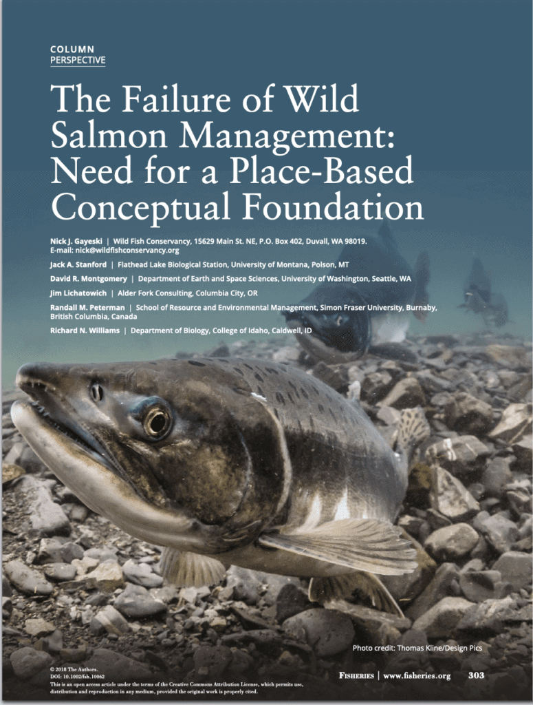 The Failure of Wild Salmon Management: Need for a Place-Based Conceptual Foundation (2018)